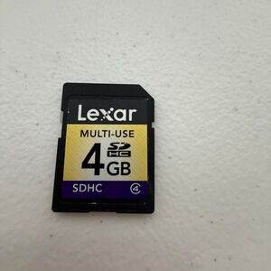Lexar SD SDHC Memory Card Lot 4GB 1GB 512MB 256MB 128MB Mixed Bundle 7 Cards
